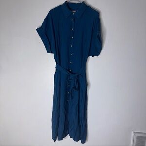 Maison 123 Cobalt Blue Nayaa Shirt Dress‎ XL